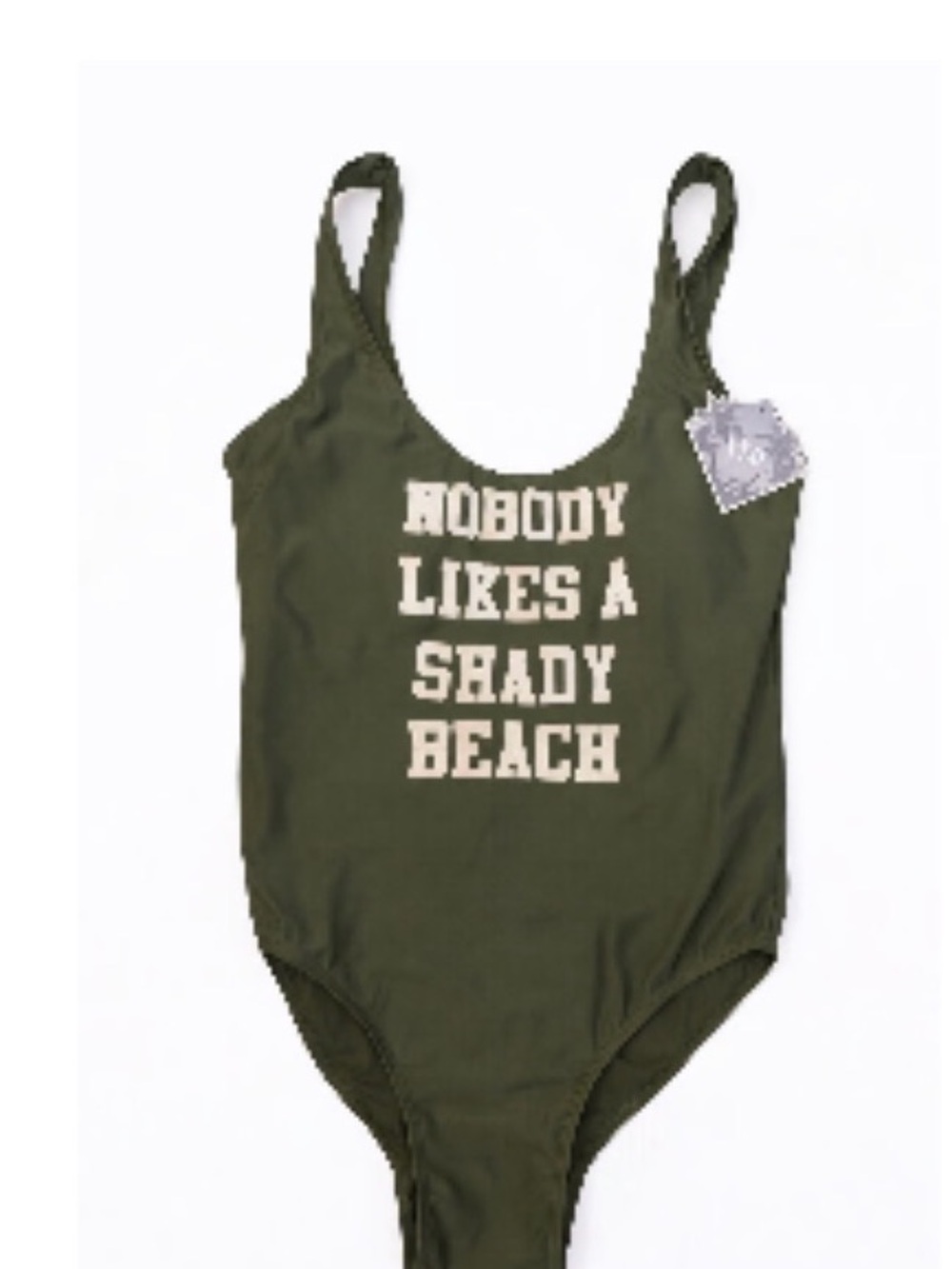 Women’s Olive Green Graphic One-Piece Swimsuit